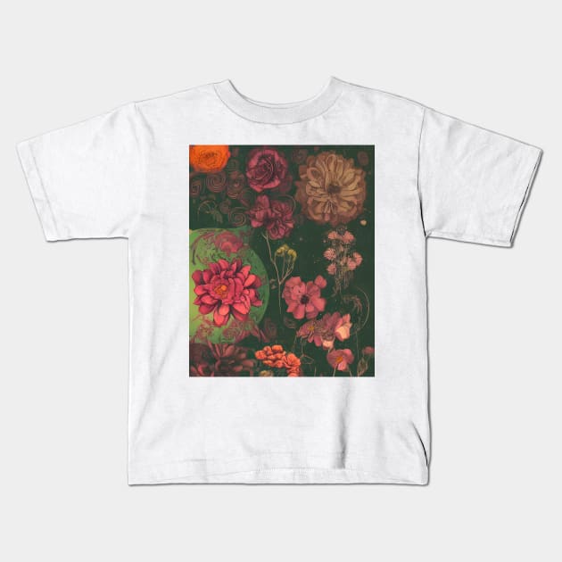 Flowers Kids T-Shirt by Bizaire